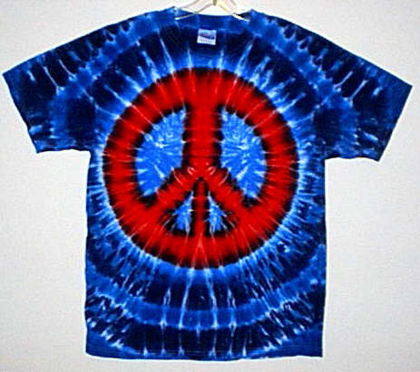 Patriotic Peace Sign Tie-dye T-shirt