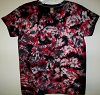 Tiedye Fire Red Jet Black Vandle Crackle Tee Shirts.